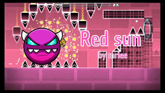 Geometry Dash Red Sun